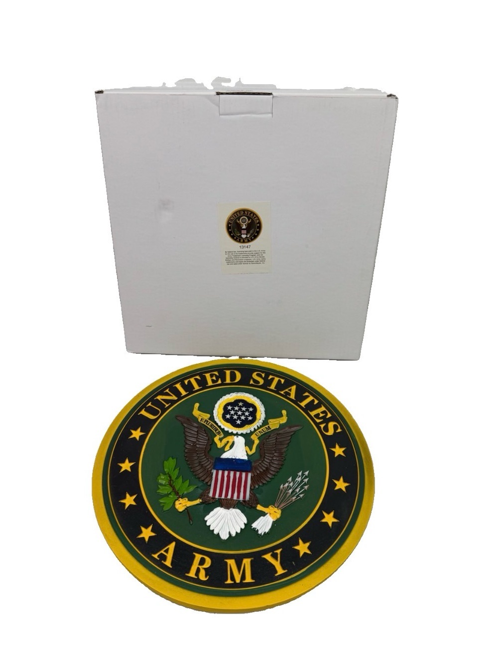 Spoontiques US Army Great Seal Stepping Stone Wall Plaque 9.5” #13147 New In Box